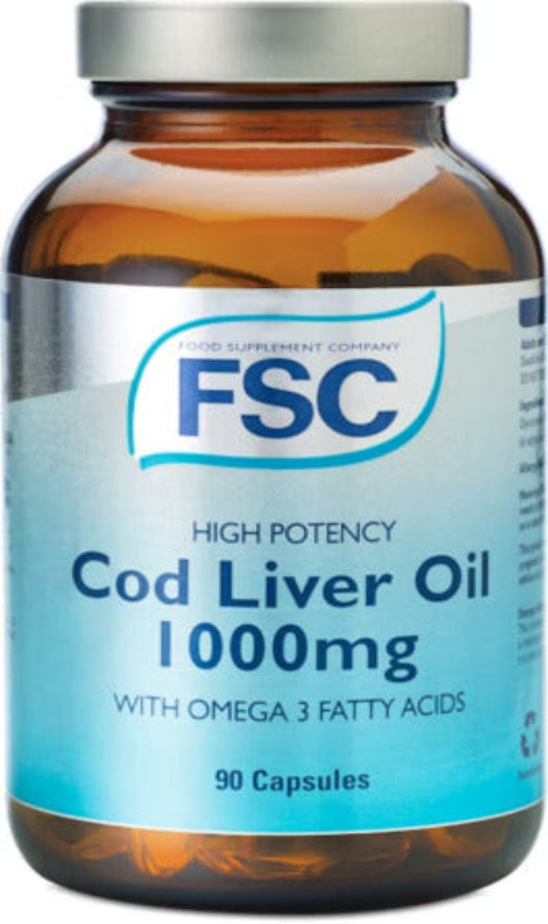 FSC High Potency Cod Liver Oil 1000mg 90 Capsules (BBE 01/25)