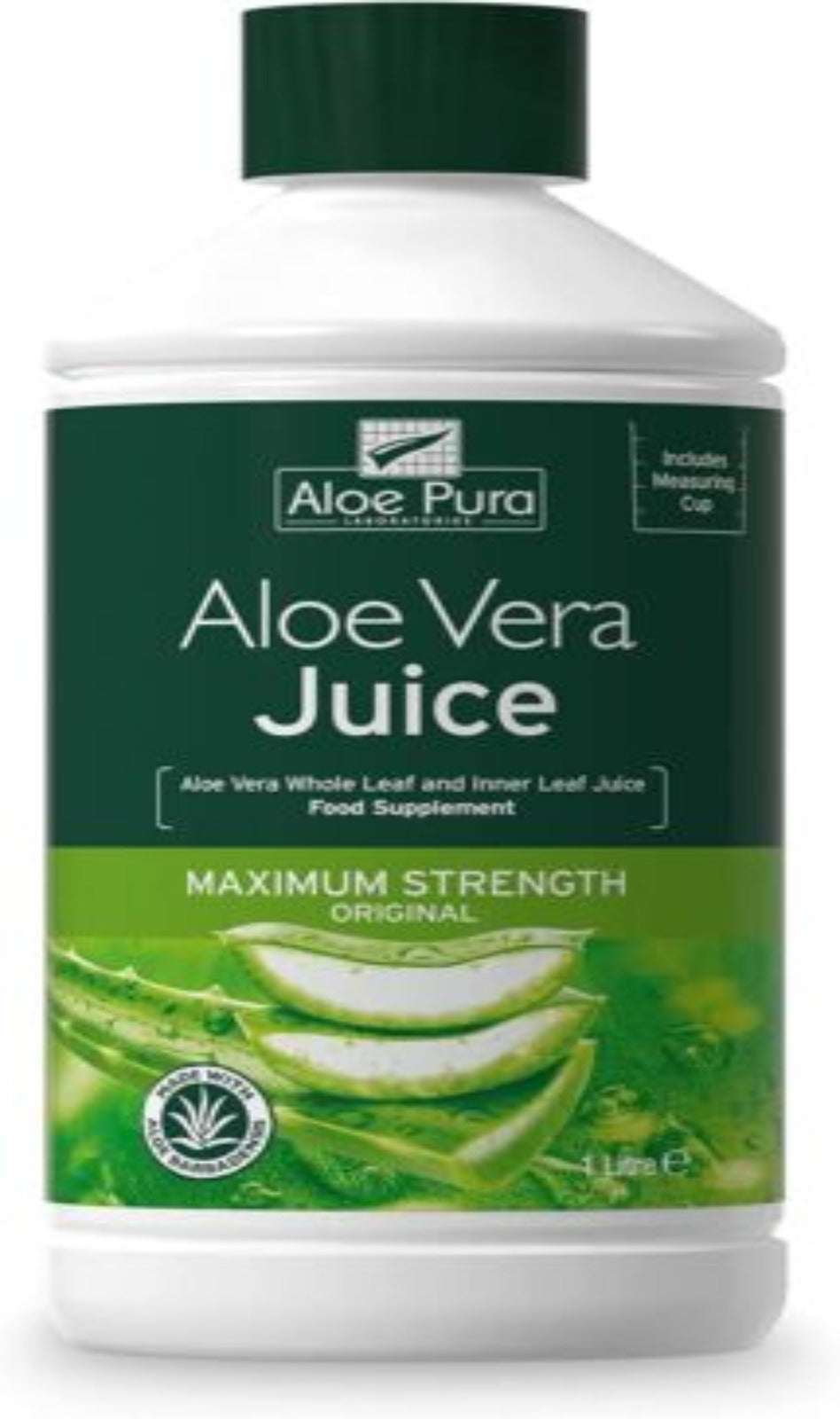 Aloe Pura Maximum Strength Aloe Vera Juice 1 L (BBE 02/24)