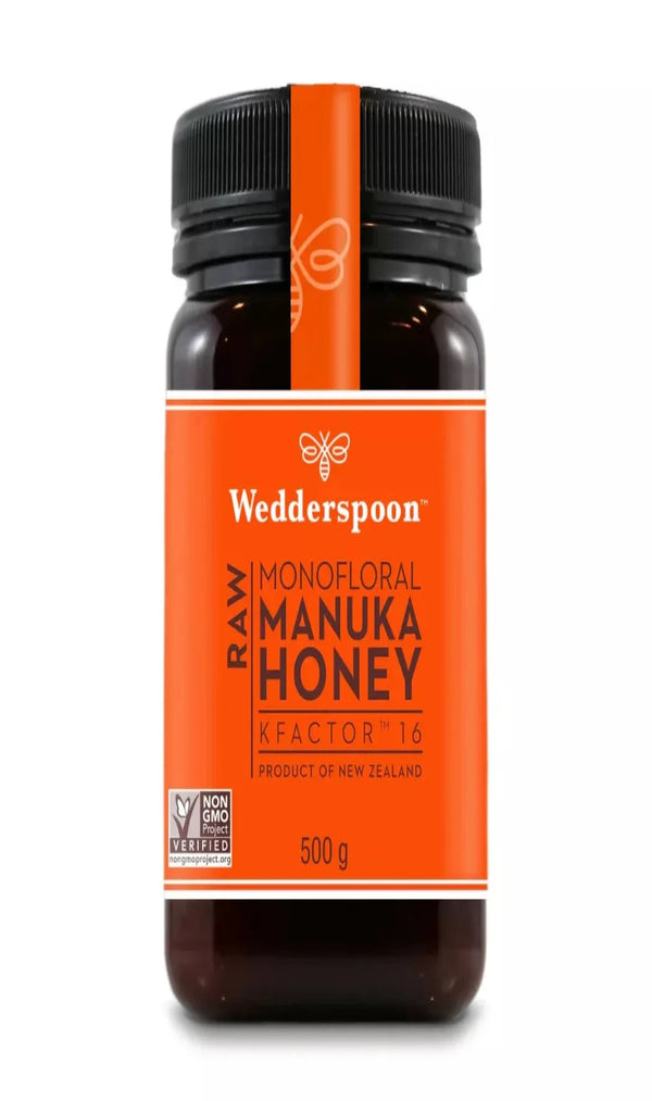Wedderspoon RAW Manuka Honey KFactor 16+ - 500g (BBE 06/27)