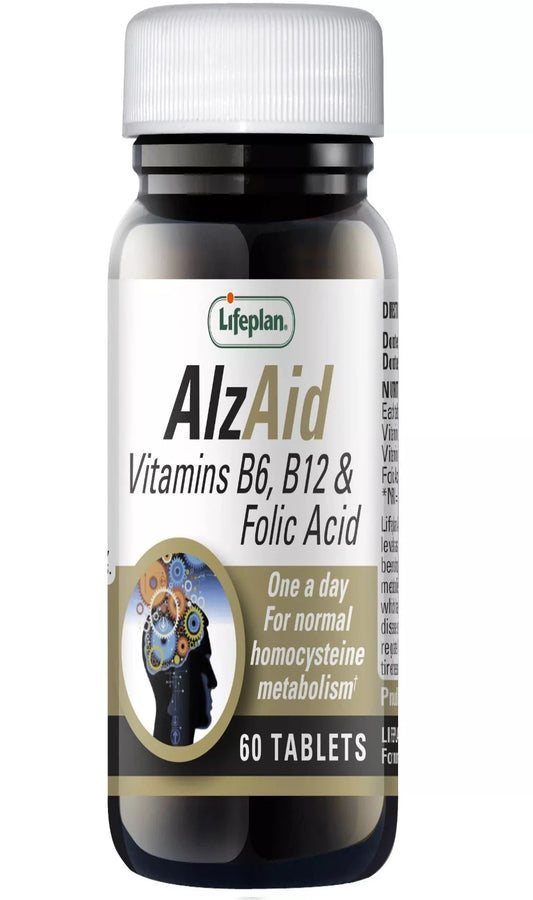 Lifeplan AlzAid Vitamin B6, B12 and Folic Acid 60 Tablets