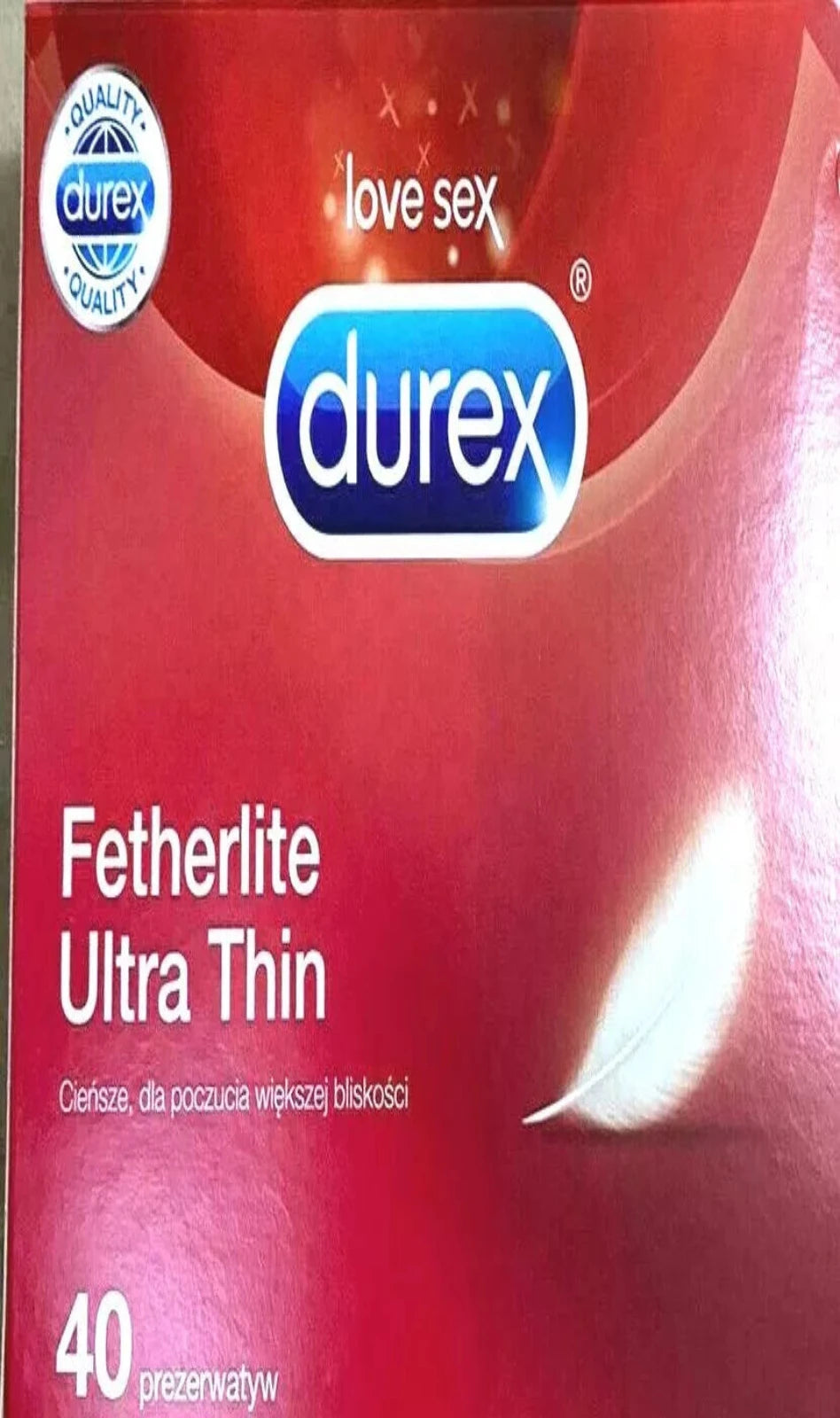 Durex Fetherlite Ultra Thin Pack of 40 Condoms BBE 06/2023