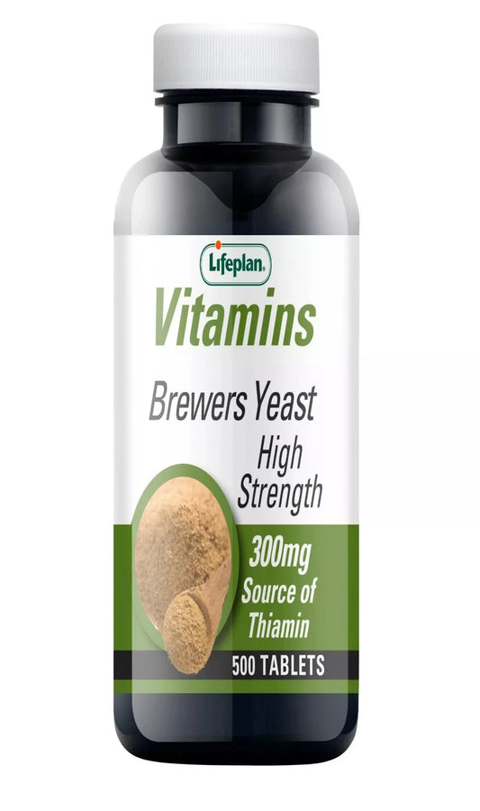 Lifeplan Brewers Yeast High Strength 300mg 500 Tablets (Source of Thiamin)