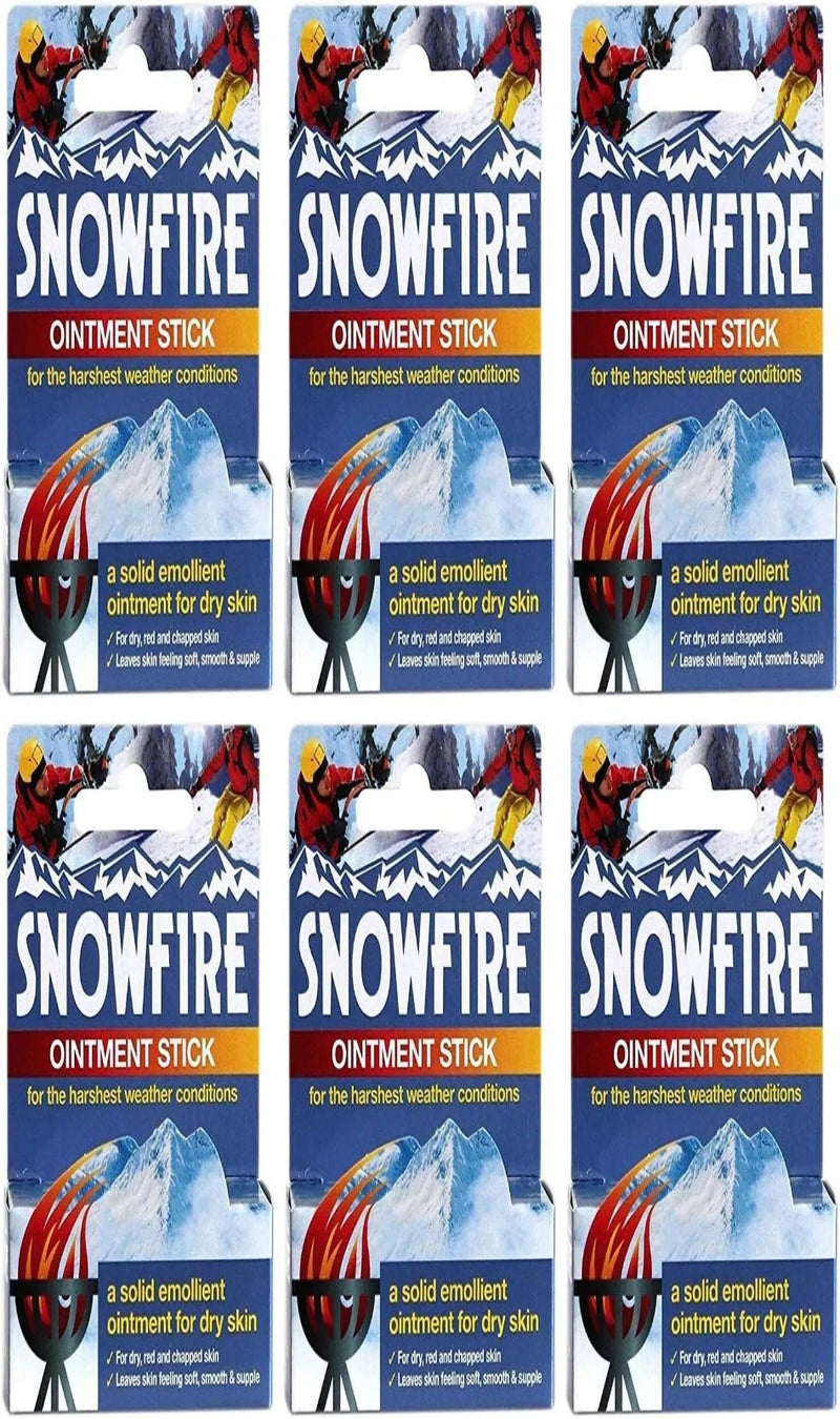 Snowfire Ointment Stick - Solid emollient ointment for dry skin (Pack of 6)