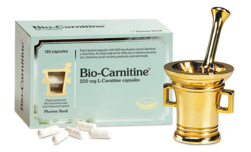 Pharma Nord Bio-Carnitine 250mg L-Carnitine Capsules 125 Cap (BBE 04/25)