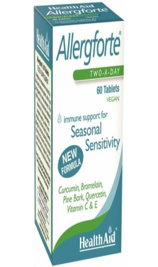 Health Aid AllergForte Immune Support Seasonal Sensitivity 60 Tablets (Vegan)