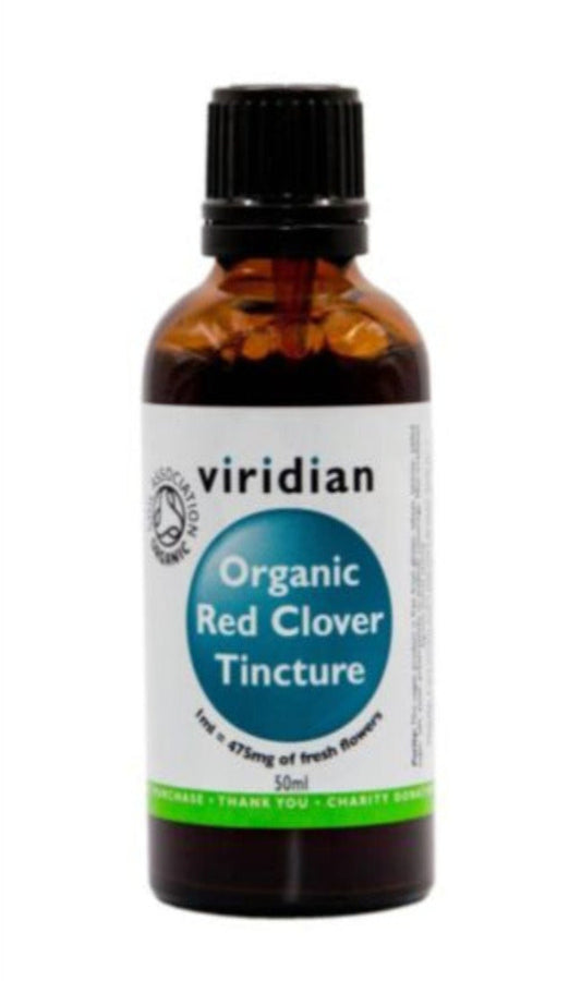 Viridian Organic Red Clover Tincture 50ml (BBE 10/24)