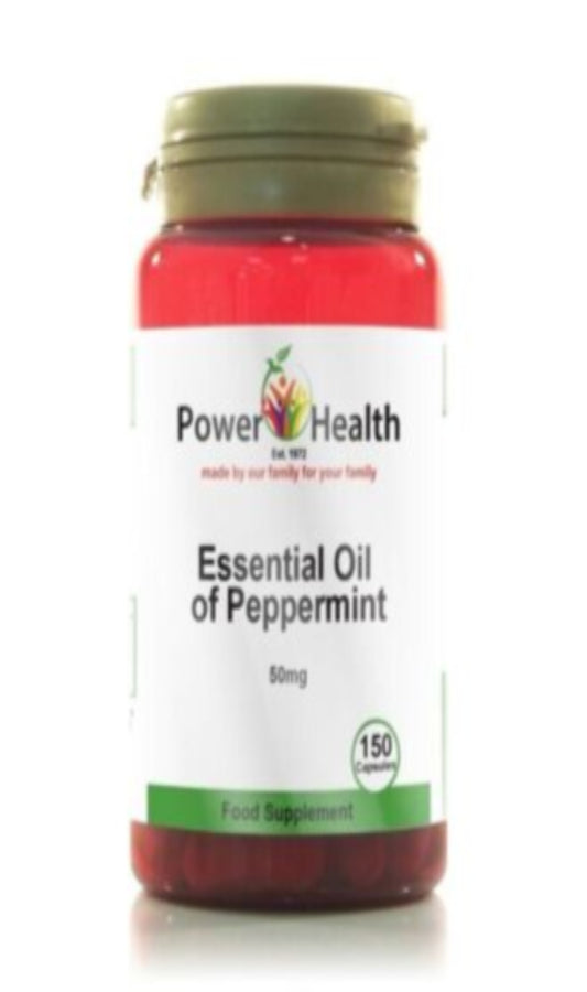 Power Health Peppermint oil 50MG 150 Capsules (BBE 02/26)