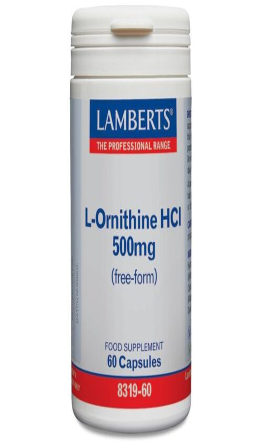 Lamberts L-Ornithine 500mg 60 Cap (BBE 04/26)