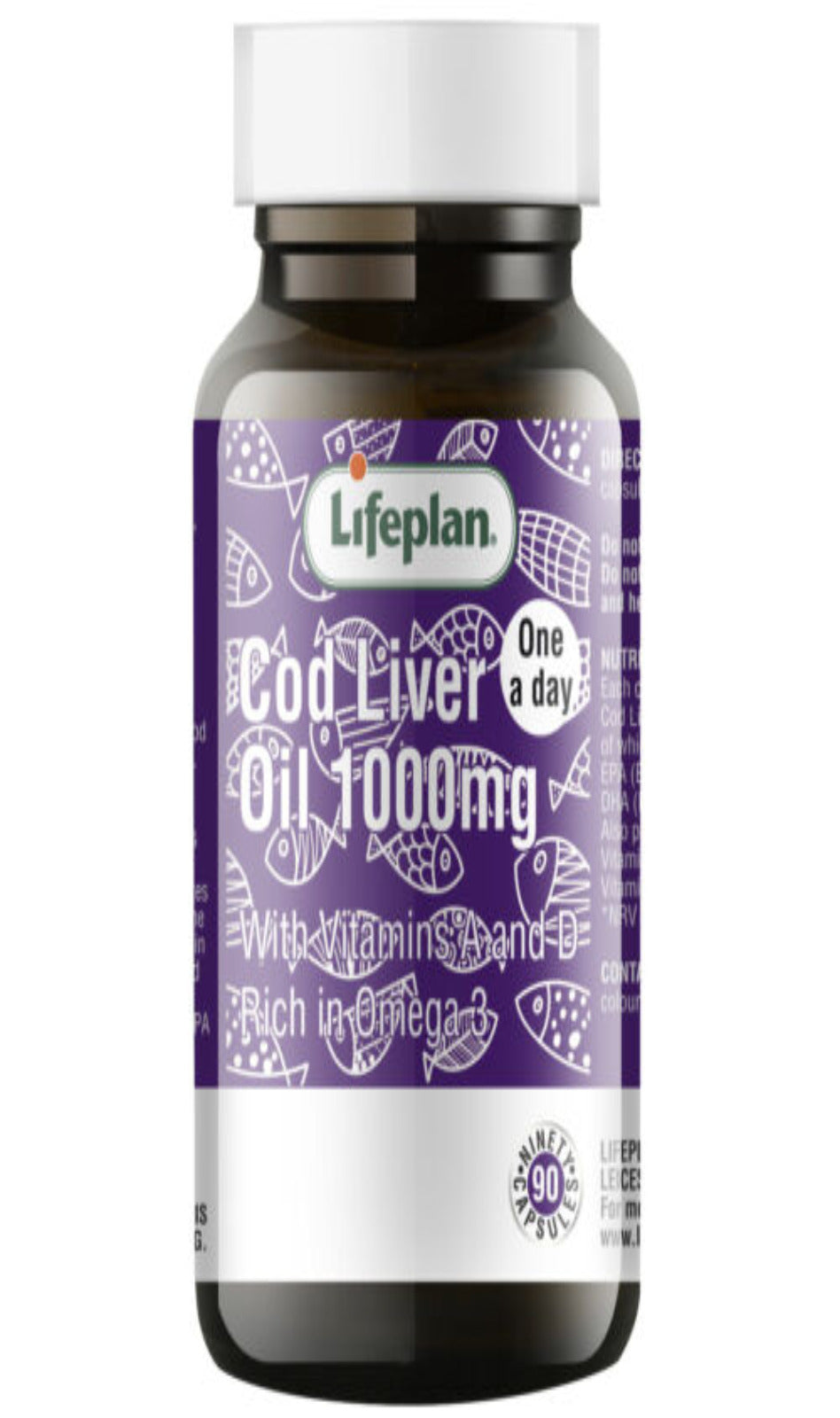 Lifeplan Cod Liver Oil 1000mg with Vitamin A & D Rich in Omega 3 One a Day Pack