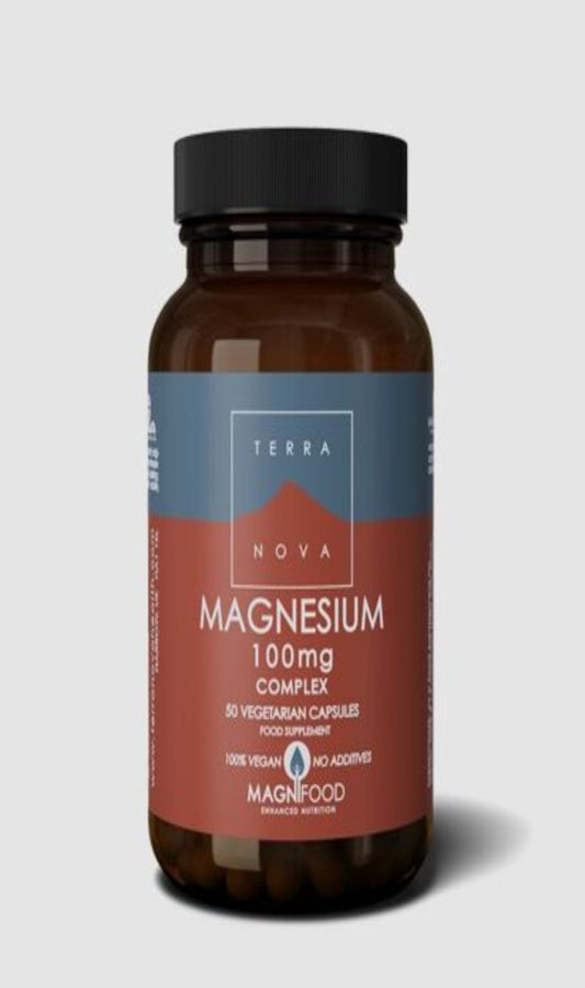 Terra Nova Magnesium 100mg Complex 50 Vege Cap (BBE 06/26)