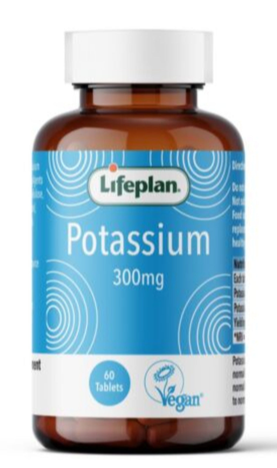 Lifeplan Potassium 300mg - 60 Tablets One-a-Day