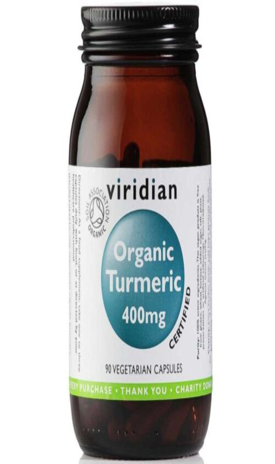 Viridian Organic Turmeric 400mg 90 Capsules