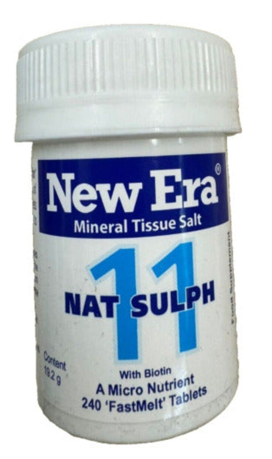 New Era Mineral Tissue Salt No. 11 Nat Sulph 240 tablets (BBE 06/24)