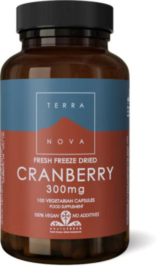 Terra Nova Cranberry 300mg 100 Vegetarian Cap (BBE 10/24)