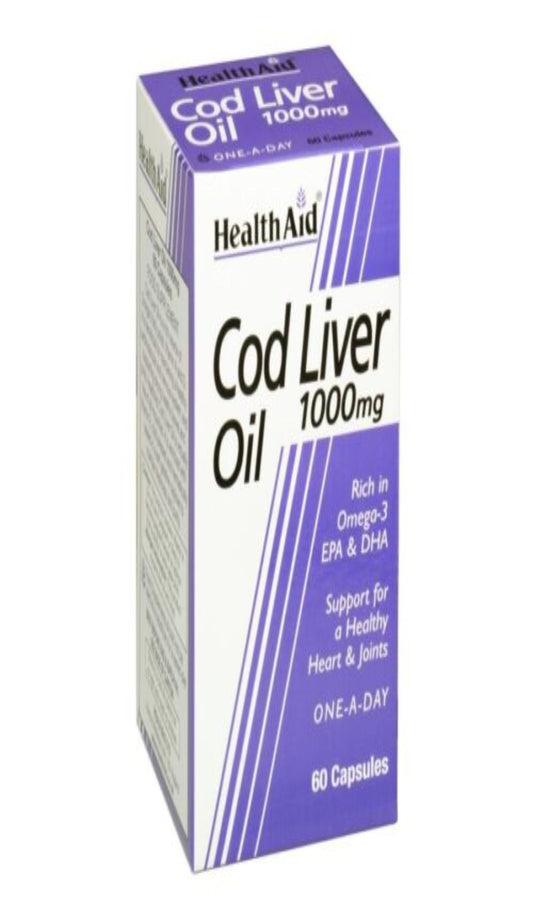 Health Aid Cod Liver Oil 1000mg 60 capsules