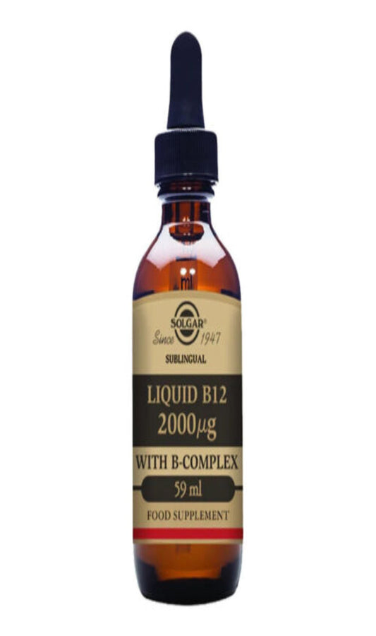 Solgar Liquid B12 2000 mcg with B-Complex - 59 ml (BBE 01/25)