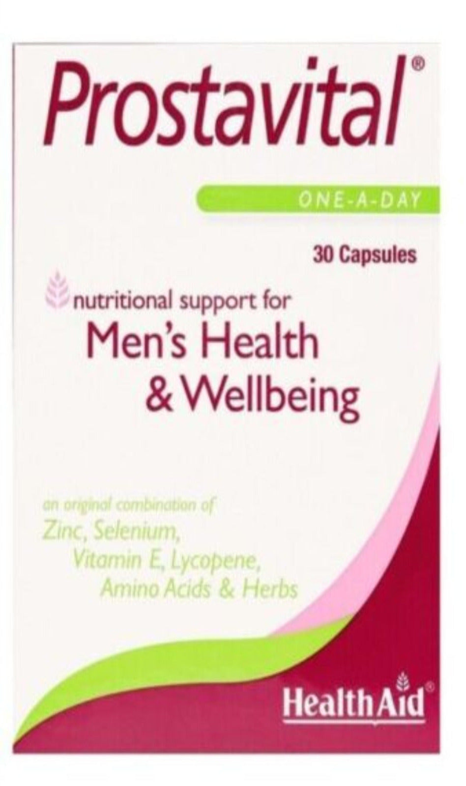 Health Aid Prostavital Men's Health & Wellbeing 30 Cap (BBE 02/25)