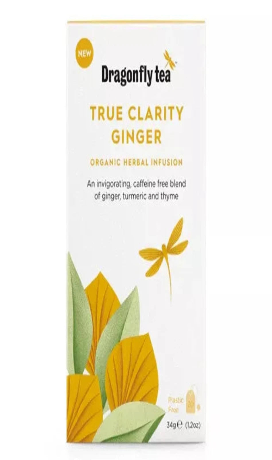 Dragonfly Tea Organic True Clarity Ginger - 20 Sachets (BBE 10/2024)