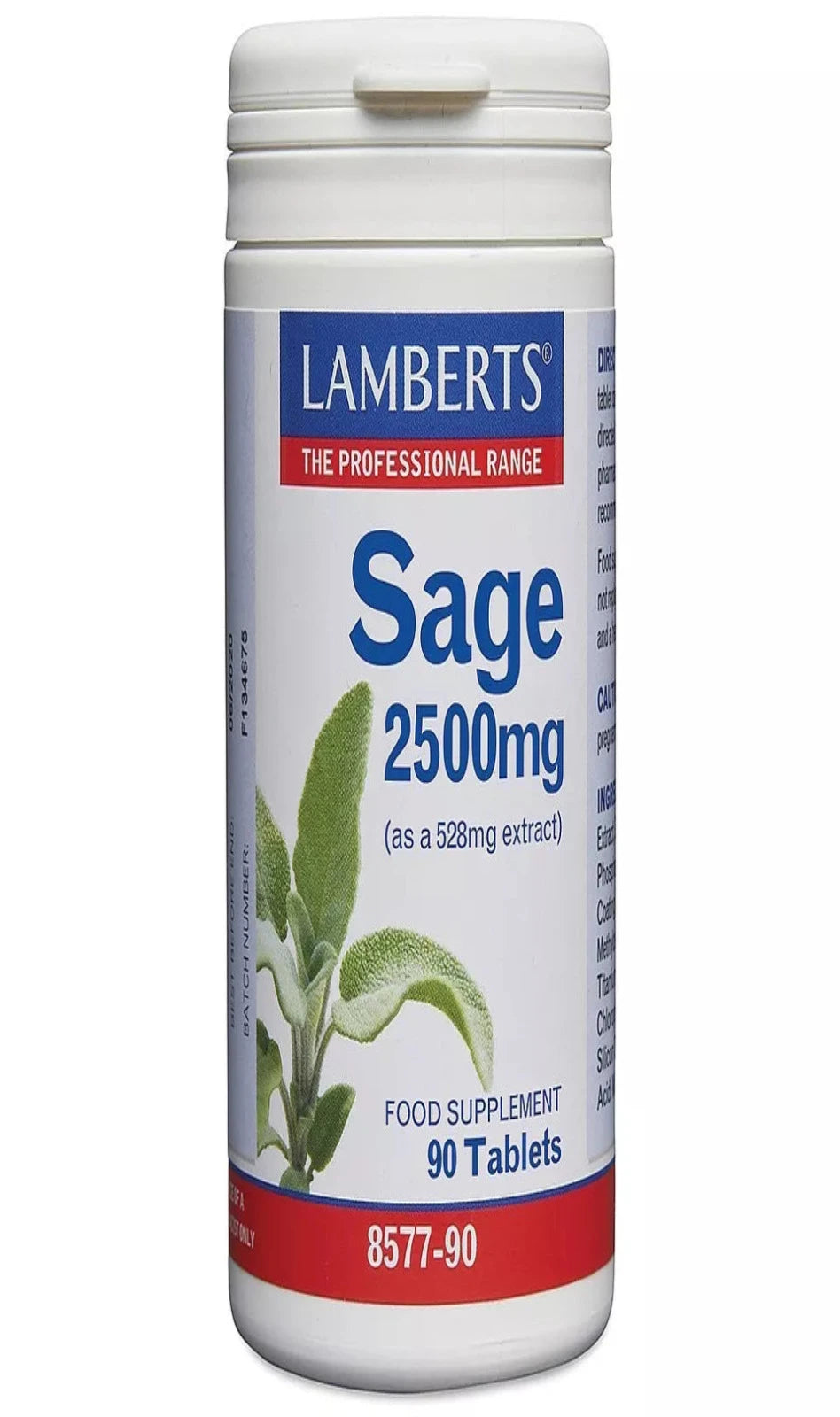 Lamberts Sage 2500mg 90 Tab (BBE 12/24)