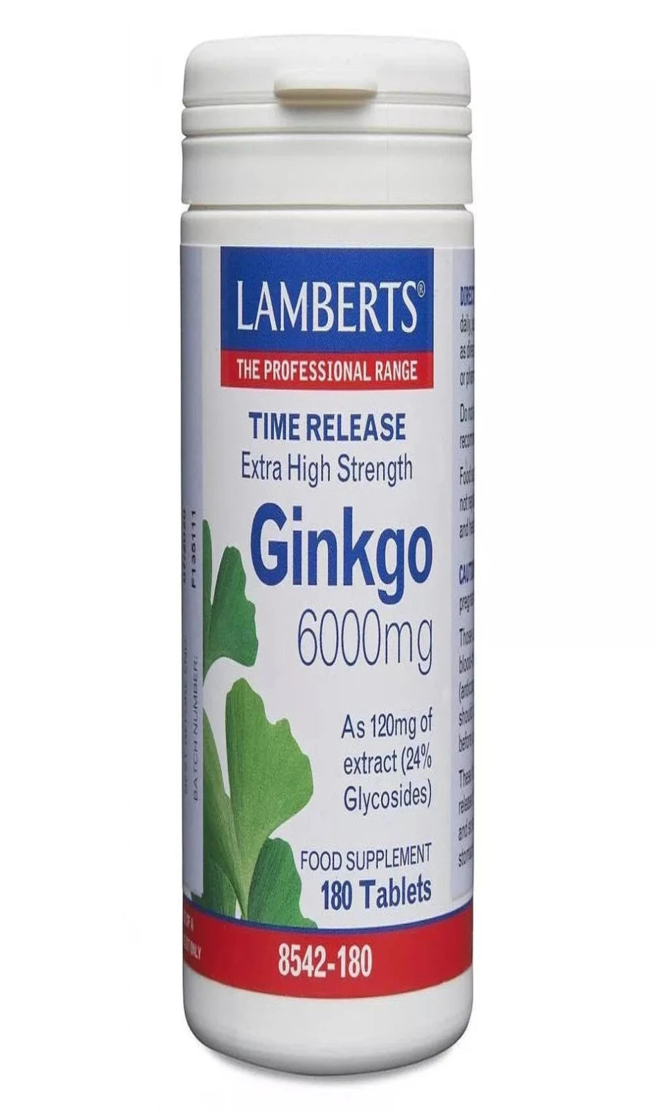 Lamberts Ginkgo 6000mg 180 Tab (BBE 12/25)