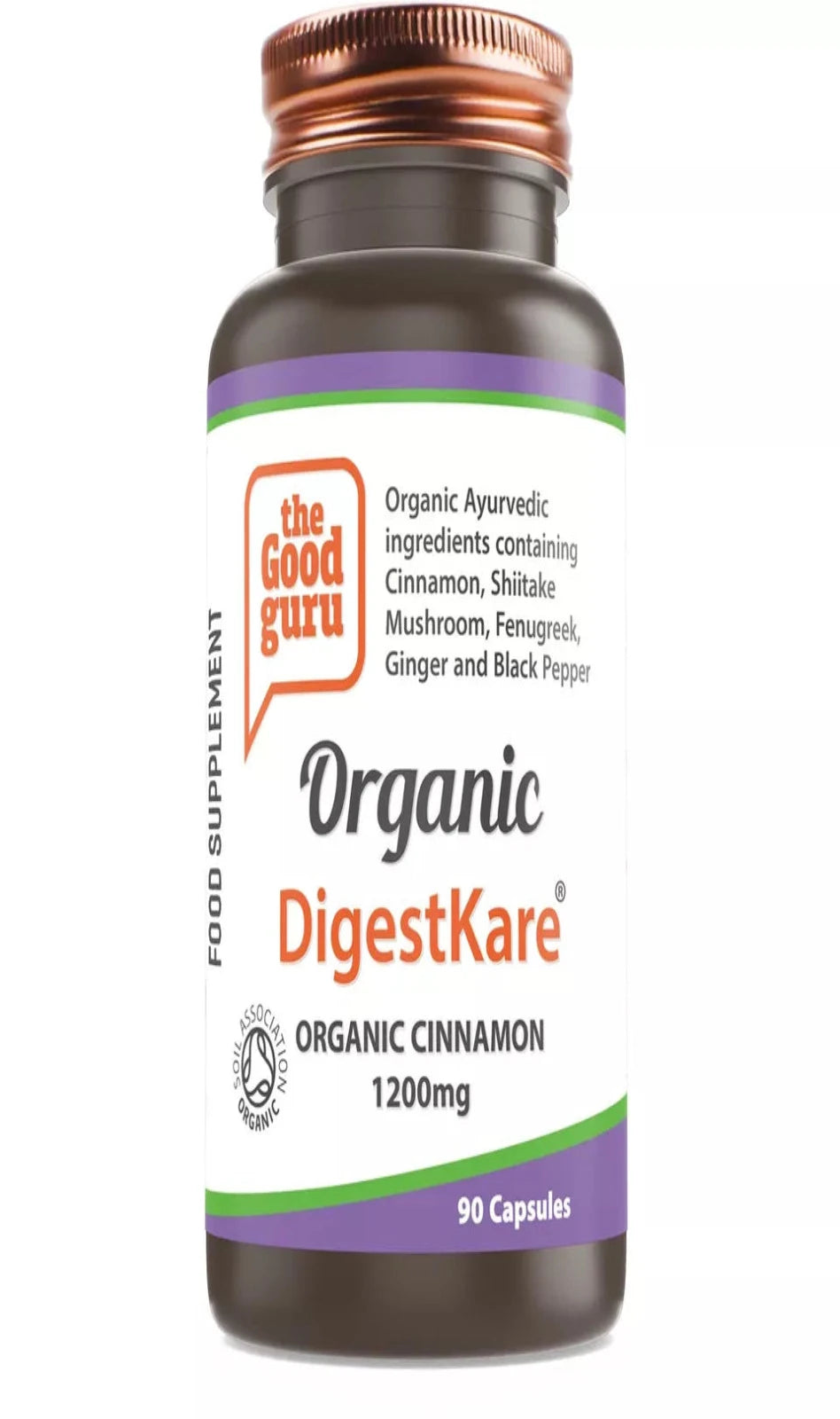 The Good Guru Organic DigestKare 1200mg 90Cap (BBE 11/24)