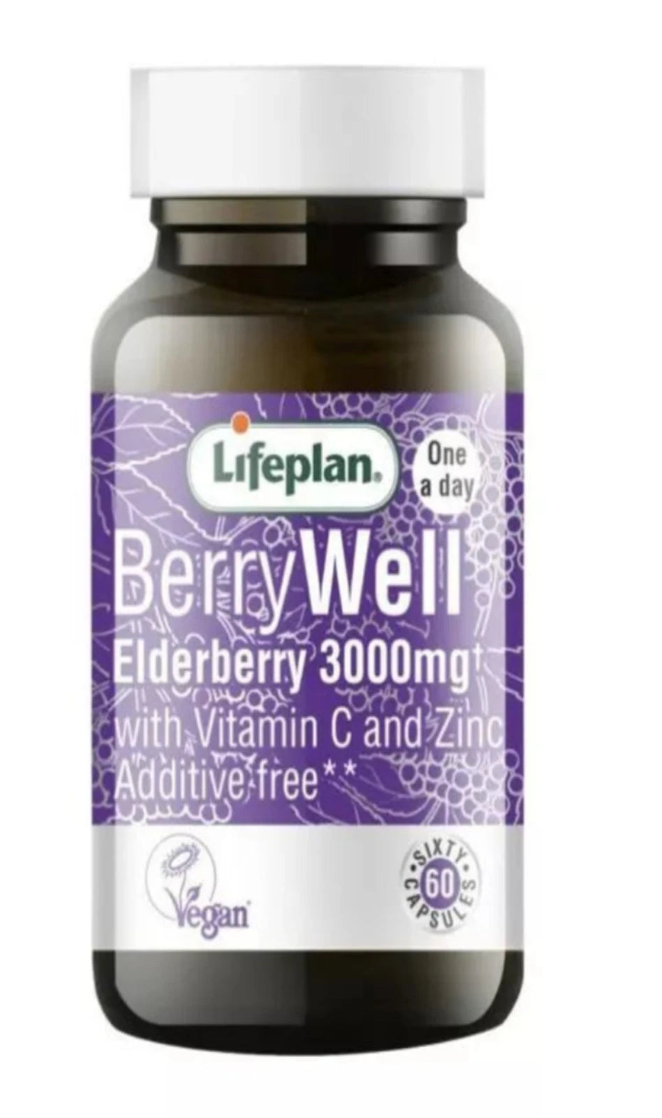 Lifeplan BerryWell Elderberry Capsules x 60 Capsules (BBE 10/23)