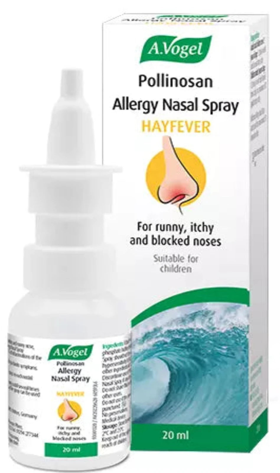 Pollinosan Allergy Nasal Spray for runny itchy and blocked noses due to hayfever