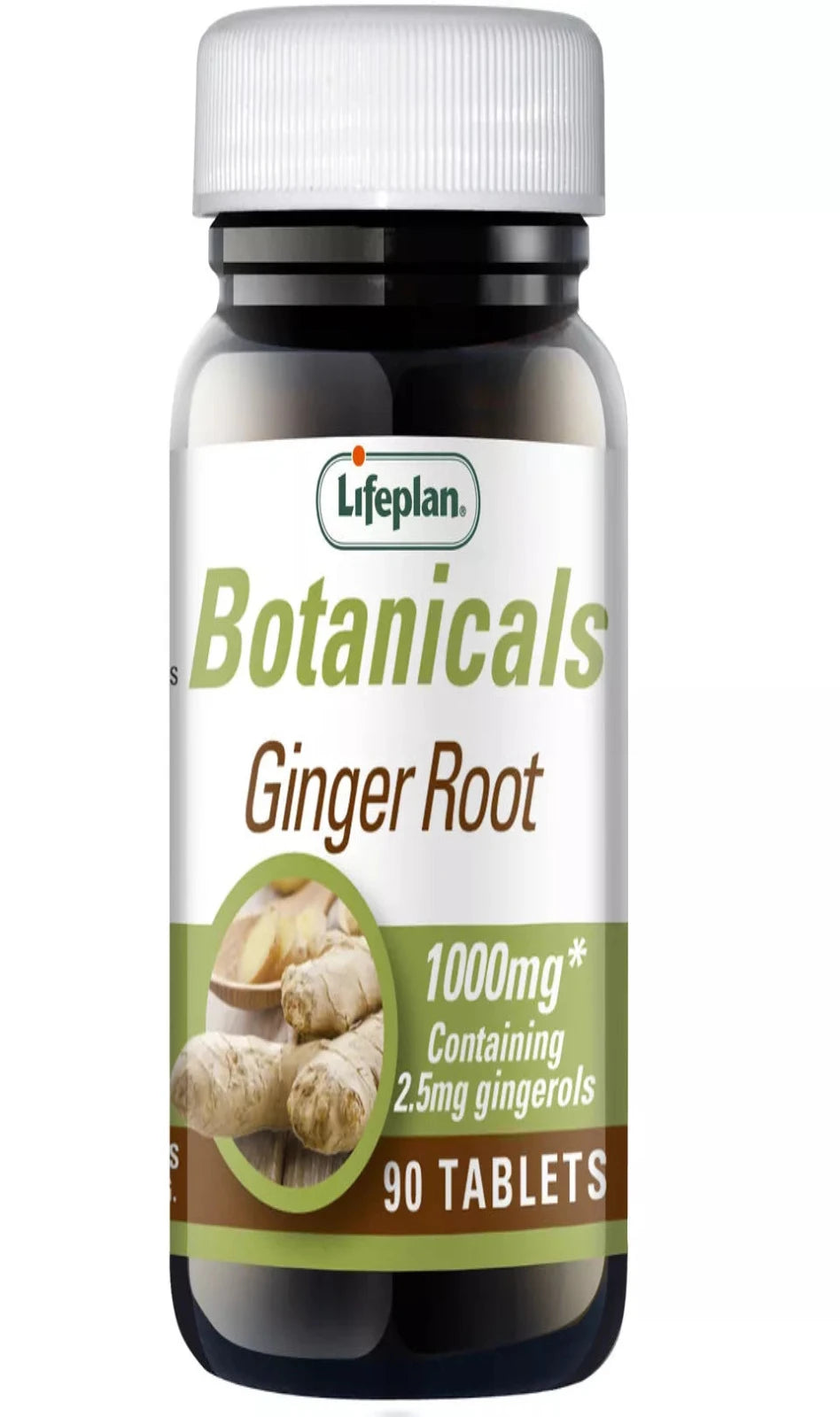 Lifeplan Ginger Root 1000 mg Containing 2.5 mg Gingerols 90 Tablets