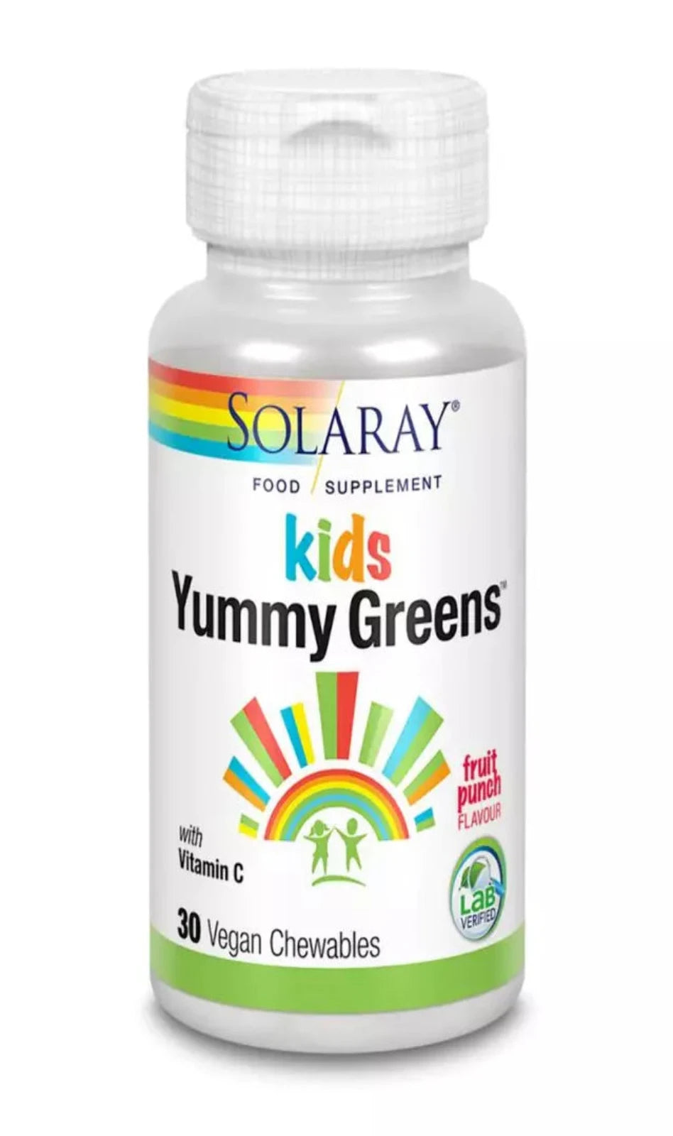 Solaray KIDS Yummy Greens 30 Vegan Chewables